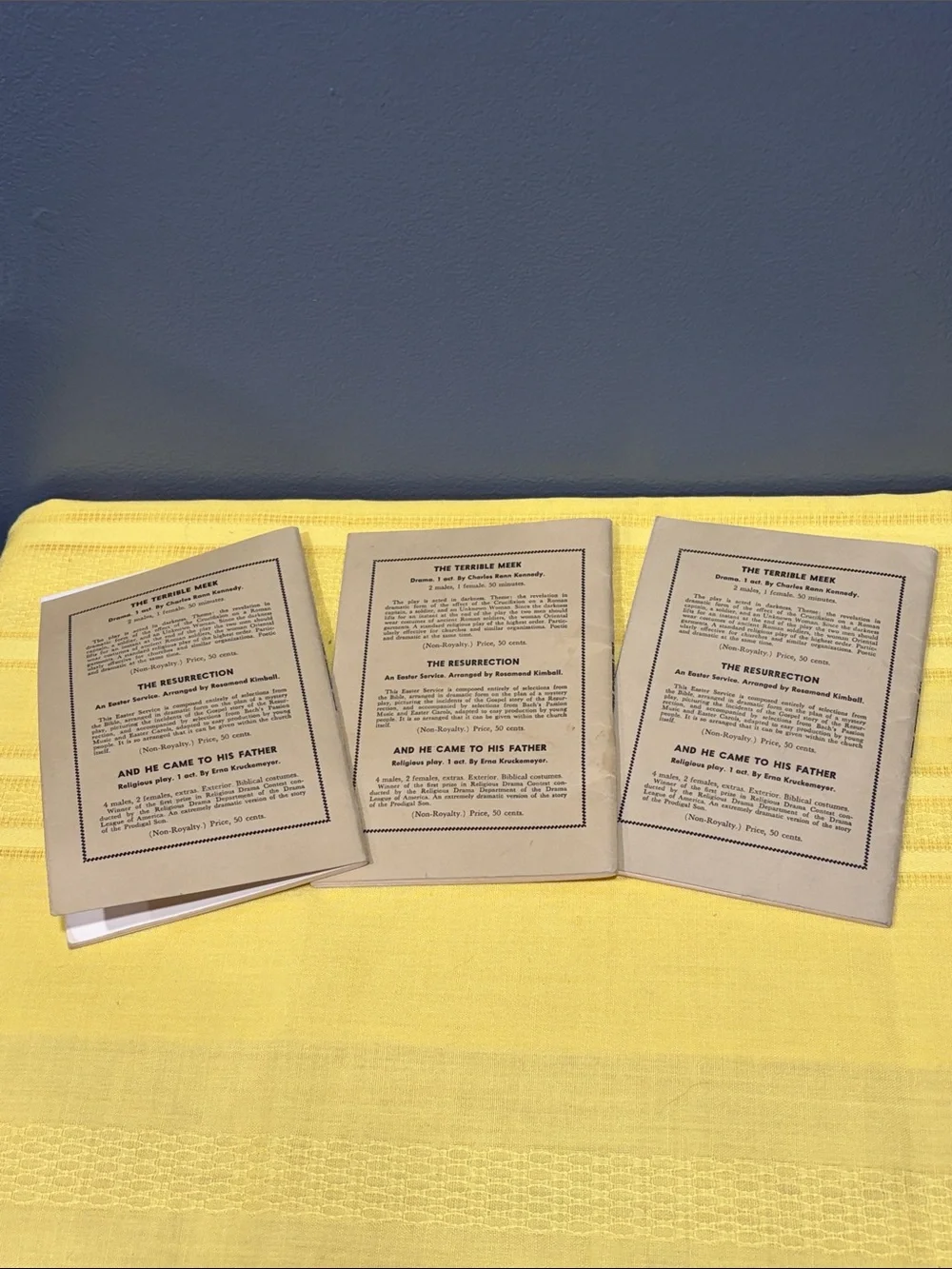 VTG 1961 The Terrible Meek Script Set 3 Samuel French One Act Play Booklets Lot